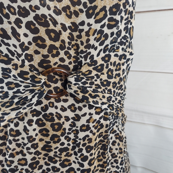 Donna Morgan AnimalPrint  Sleeveless silk Dress size 10 - Picture 9 of 11